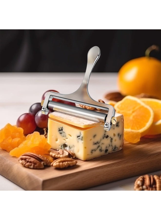 Stainless Steel Cheese Slicer,Adjustable Thickness Wire Cheese Cutter Perfectly for Kitchen Cooking - Image 2