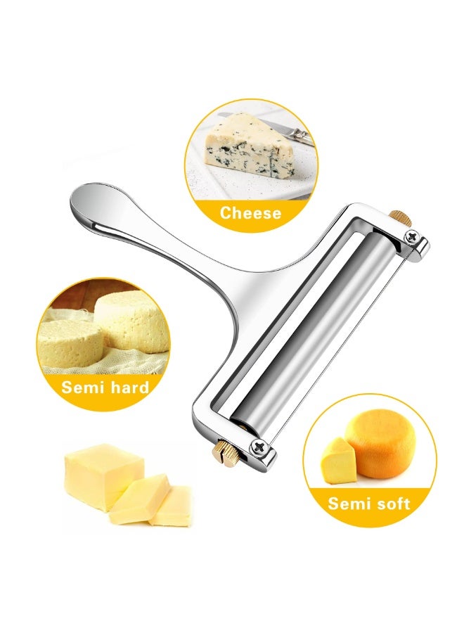Stainless Steel Cheese Slicer,Adjustable Thickness Wire Cheese Cutter Perfectly for Kitchen Cooking - Image 5