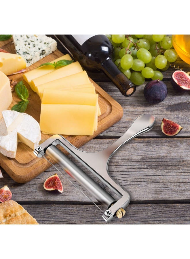 Stainless Steel Cheese Slicer,Adjustable Thickness Wire Cheese Cutter Perfectly for Kitchen Cooking - Image 3