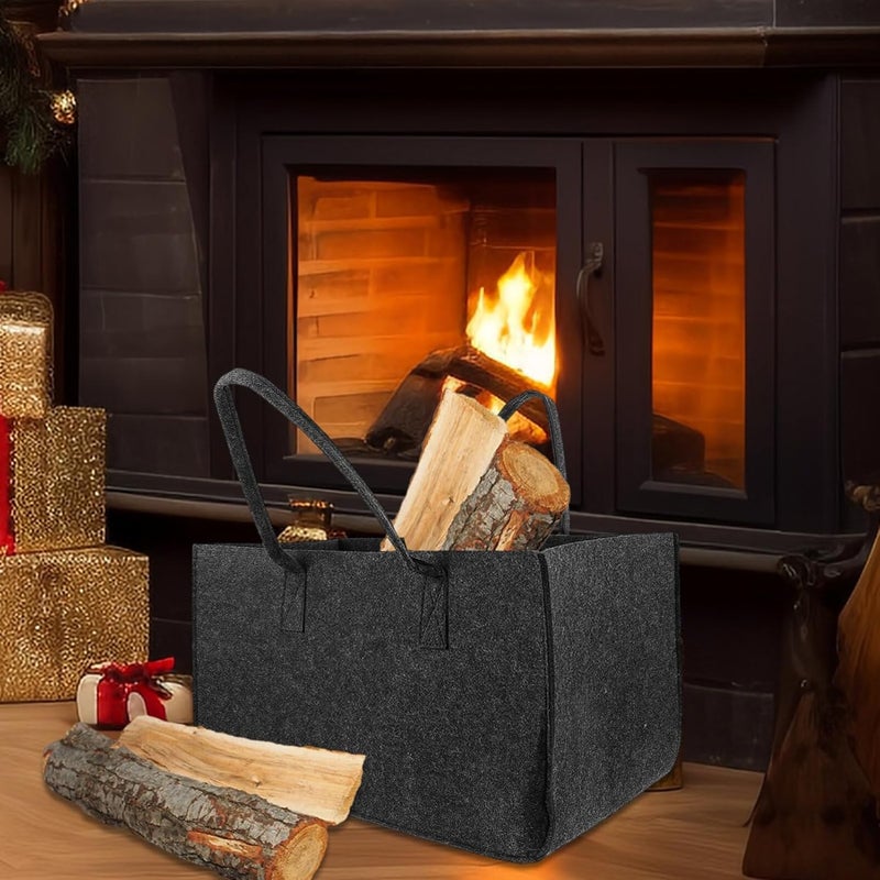 Fast & slow shipment compatible Homoyoyo Firewood Storage Bag Portable Felt Log Holder with Widened Handle Strap for Outdoor and Indoor Use Capacity Carrier for Camping Picnics and Firewood Organization Climate adapted upgraded quality Modern versatile shape Multi-goal comprehensive design Practical versatile construction Ready post purchase fulfill Precision made Wide use selected material All-scene compatible build Smooth joint All environment compatible General standard crafted Storage & transit friendly Wear resistant Scratch resistant Full village delivery cover KSA market popular practical build Global upgraded economical craftsmanship Long term heavy use compatible Minimal design Main road full logistics cover Individual group scene compatible Air & land transit compatible Medium weight Modern look - Image 2