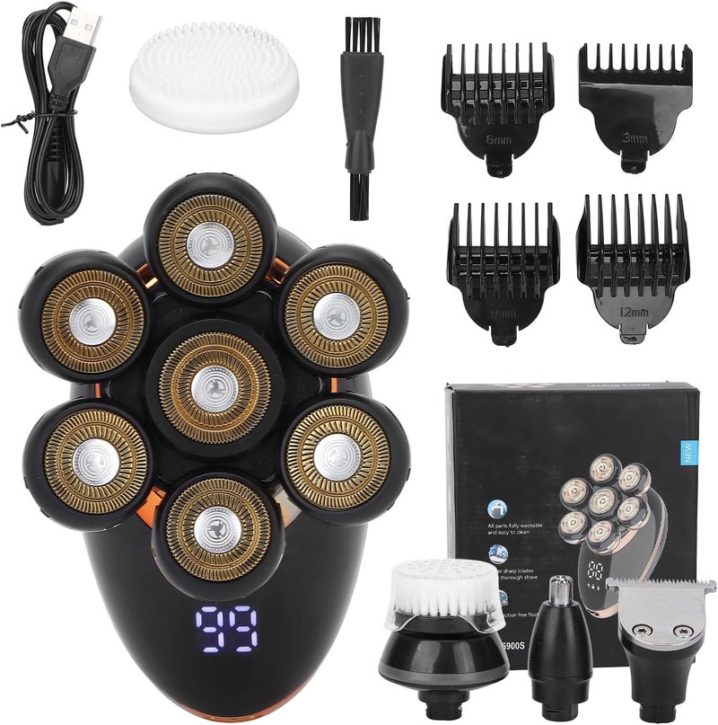 klarako 5 in 1 Electric Razors for Men, Ipx7 Waterproof Intelligent with 5 Independent Cutter Head Hair Grooming Kit for Men - Image 1