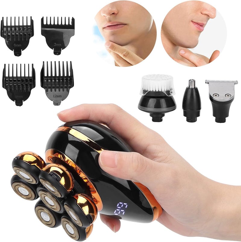 klarako 5 in 1 Electric Razors for Men, Ipx7 Waterproof Intelligent with 5 Independent Cutter Head Hair Grooming Kit for Men - Image 4