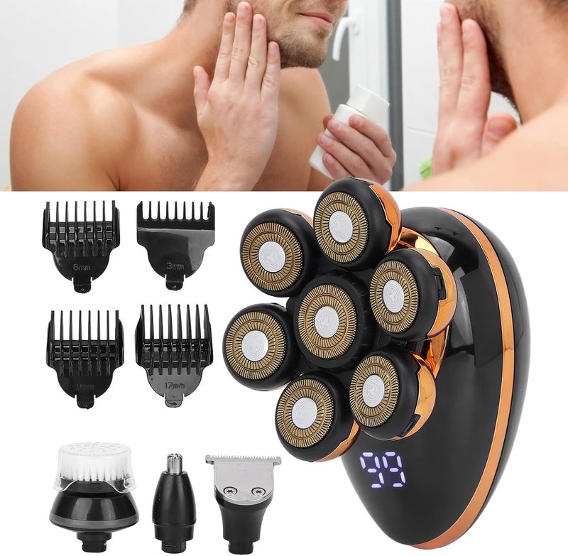 klarako 5 in 1 Electric Razors for Men, Ipx7 Waterproof Intelligent with 5 Independent Cutter Head Hair Grooming Kit for Men - Image 3
