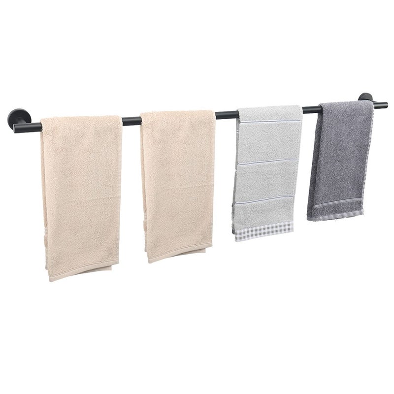 TocTen Bath Towel Bar  Thicken SUS304 Stainless Steel Bathroom Towel Holder Towel Rod for Bathroom Heavy Duty Wall Mounted Towel Rack Hanger 33IN Black