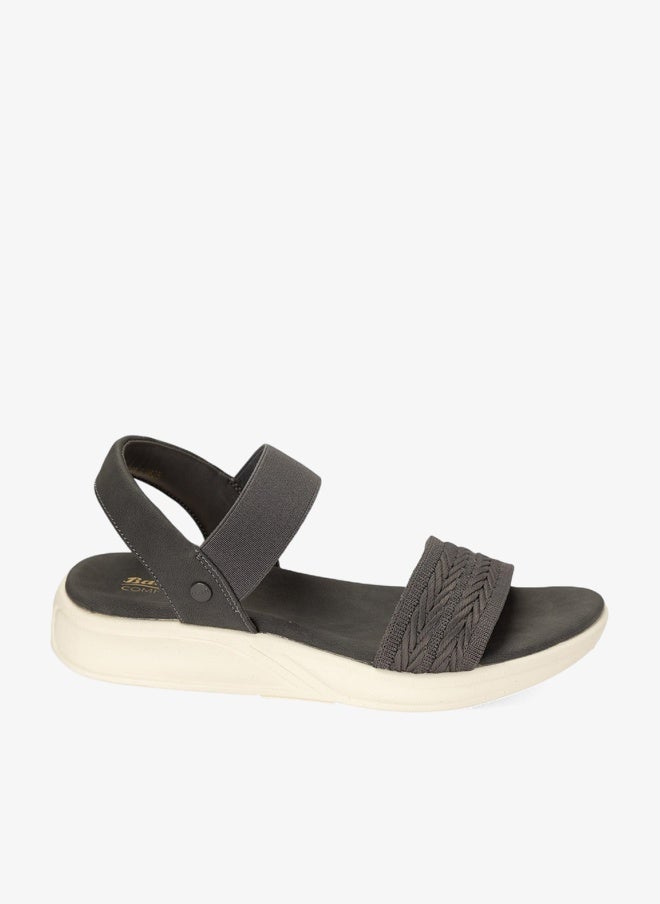 Bata Comfit Textured Ankle Strap Sandals - Image 1