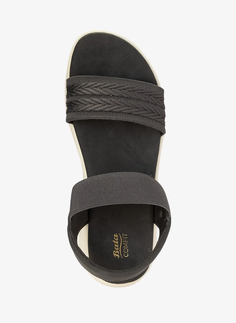 Bata  Comfit Textured Ankle Strap Sandals for Women | Best Price UAE