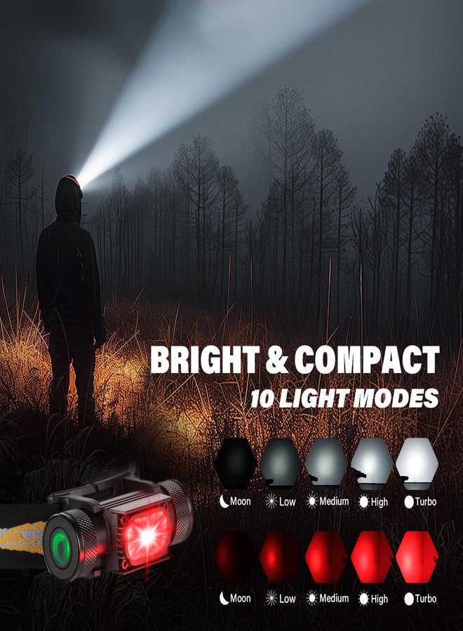 sofirn LED Headlamp Rechargeable, H35R Super Bright Lightweight Head Light with 660nm Deep Red Light, 1500 Lumens White Light, IPX6 Waterproof Head Flashlight for Running Hiking Camping - Image 3