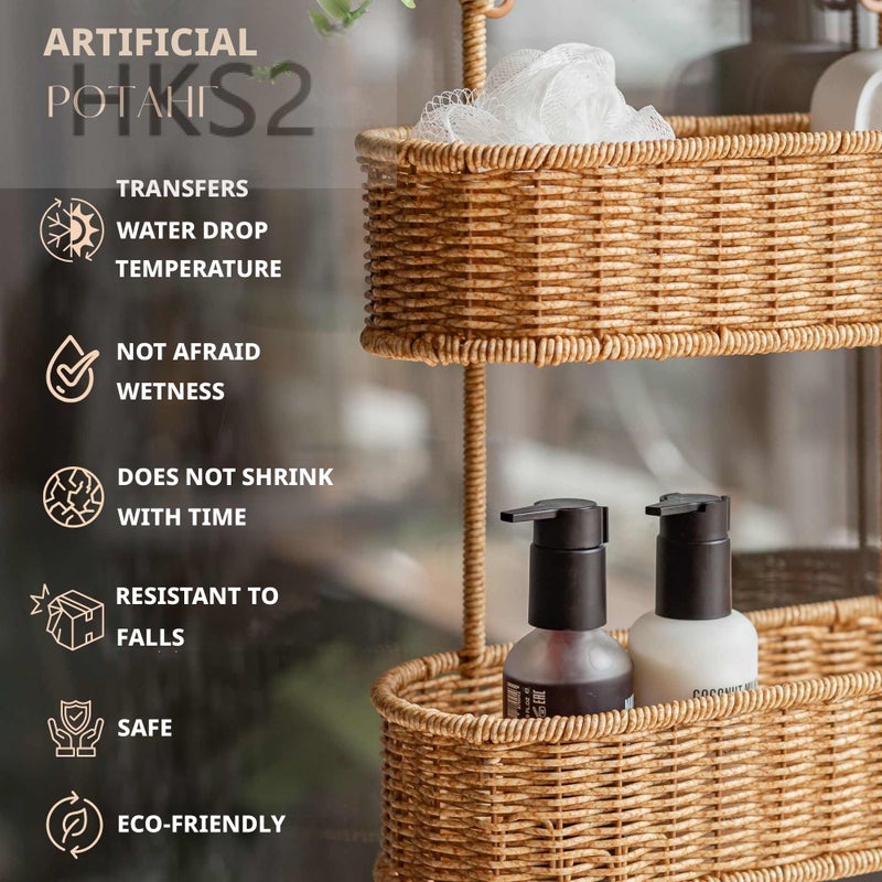 Straight 2-Tier Bathroom Wall Shelf - Image 2