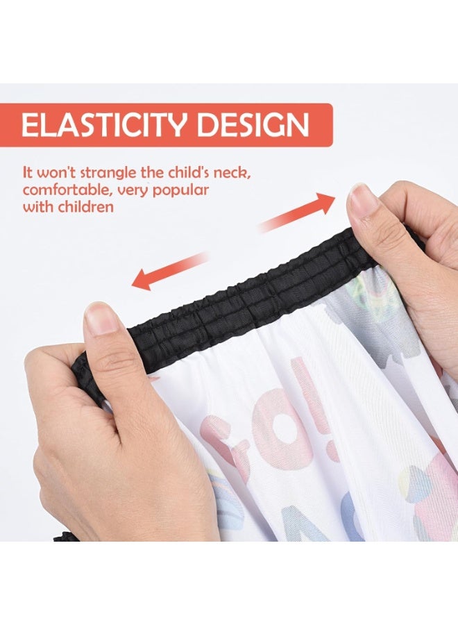 رداء حلاقة للأطفال مع فرشاة لتنظيف الرقبة، رداء حلاقة احترافي لصالونات التجميل مع قفل قابل للتعديل (قطة كرتونية) - Image 2