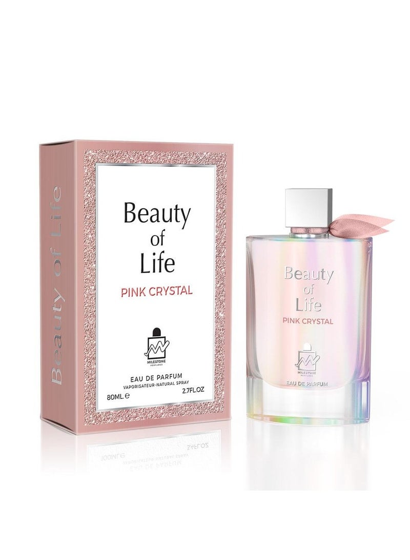 Milestone Beauty Of Life Pink Crystal EDP For Women 80ml