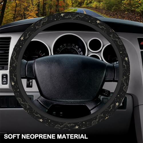 KARREAL Stars Clouds Moon Steering Wheel Cover, Non-slip Breathable Neoprene Steering Wheel Covers, Women Car Accessories Universal 15 Inch Fit Auto, Suvs, Truck - Image 3