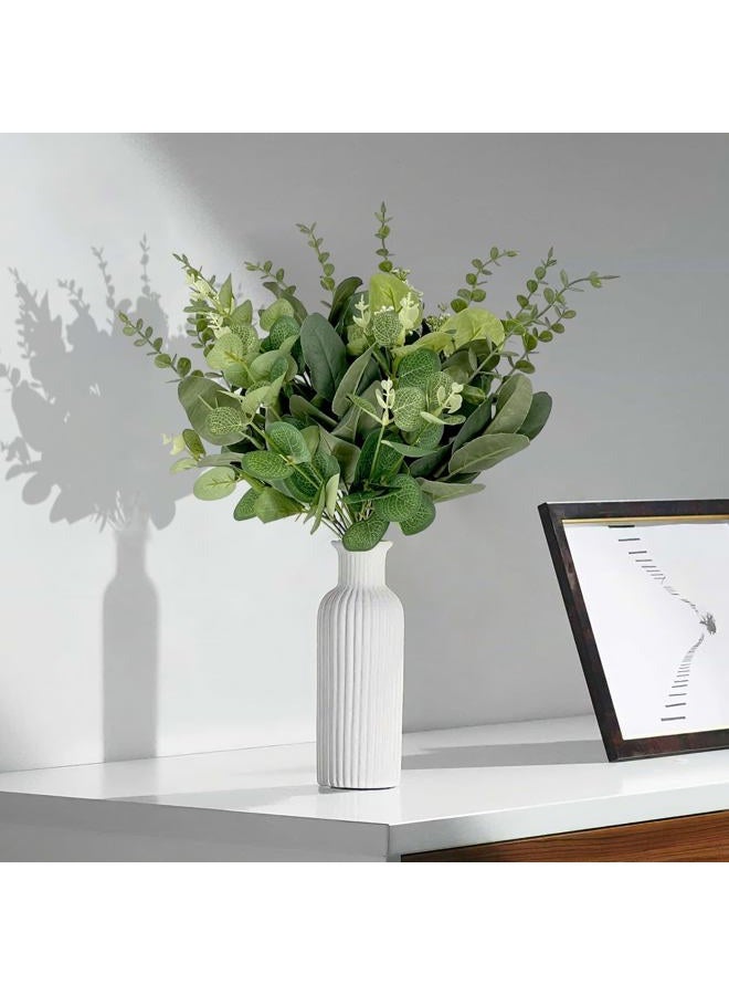 Holyenten 30 Pcs Eucalyptus Stems Bulk, 4 Kinds Mixed Artificial Silver Dollar Eucalyptus Greenery Branches for Wedding Centerpieces, Floral Arrangements, Vase Bouquet Home Decor - Image 5
