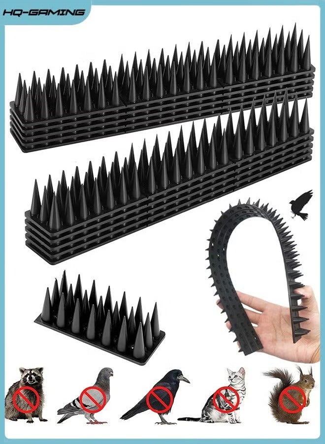 مسامير الطيور، مسامير الحمام، مسامير الطيور ذات الشوكة العالية لردع الطيور الخارجية للطيور الصغيرة والقطط والسنجاب، سهلة التركيب، مسامير ردع الطيور تستخدم للسقف الخارجي للشرفة - Image 1