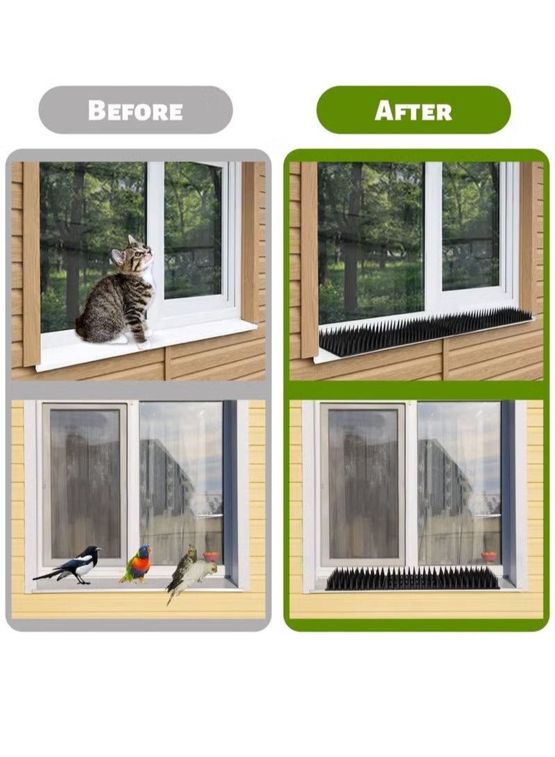 مسامير الطيور، مسامير الحمام، مسامير الطيور ذات الشوكة العالية لردع الطيور الخارجية للطيور الصغيرة والقطط والسنجاب، سهلة التركيب، مسامير ردع الطيور تستخدم للسقف الخارجي للشرفة - Image 4