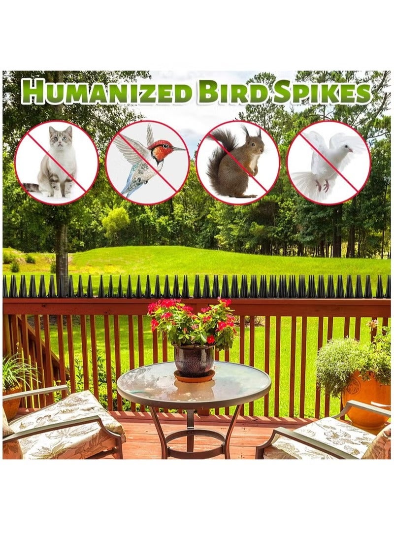 مسامير الطيور، مسامير الحمام، مسامير الطيور ذات الشوكة العالية لردع الطيور الخارجية للطيور الصغيرة والقطط والسنجاب، سهلة التركيب، مسامير ردع الطيور تستخدم للسقف الخارجي للشرفة - Image 5