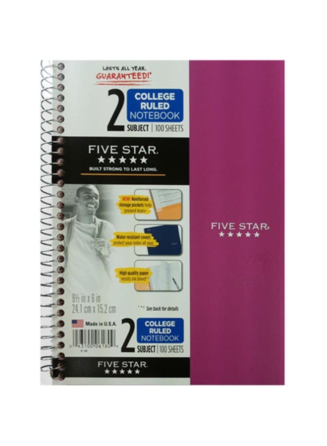 Five Star Notebook 9.5 X 6 in 200 Pages (100 Sheets)