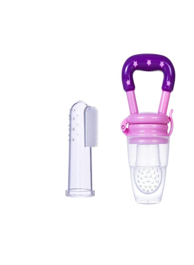 ProKart Baby Finger Toothbrush for Training Teething - Infant & Toddles & Lids Teeth Brush Soft Babies Toothbrushes Oral Cleaning | Silicone Teether Soft & Safe Gum Relief Toy (Pink- Teething & Oral Care Set)