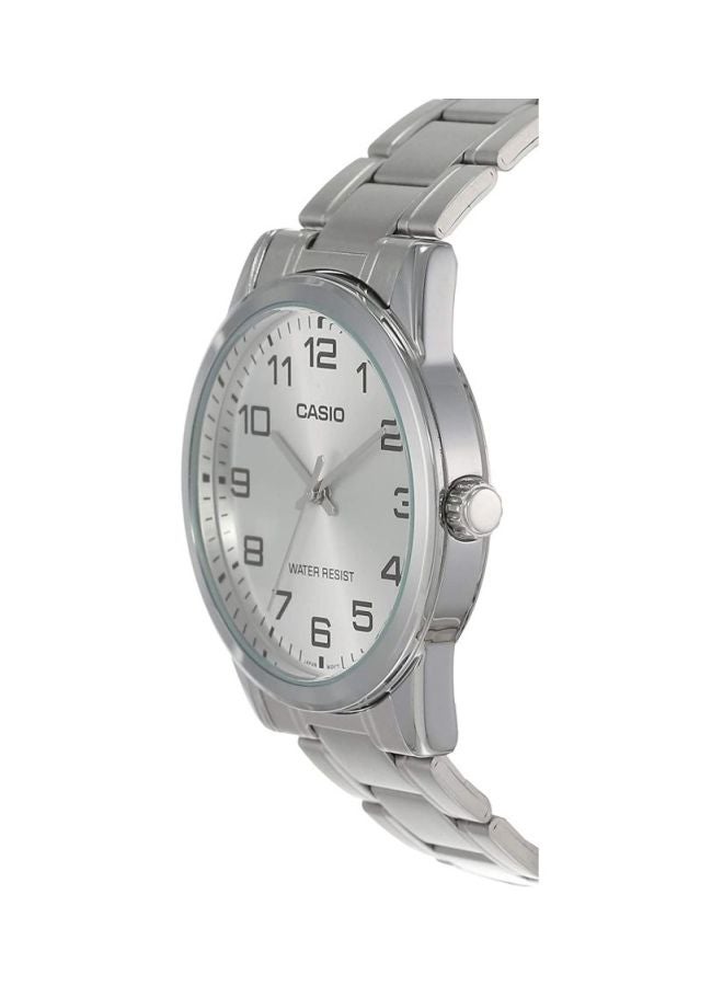 CASIO Men Water Resistant Analog Watch MTP-V001D-7 - 45 mm - Silver - Image 4
