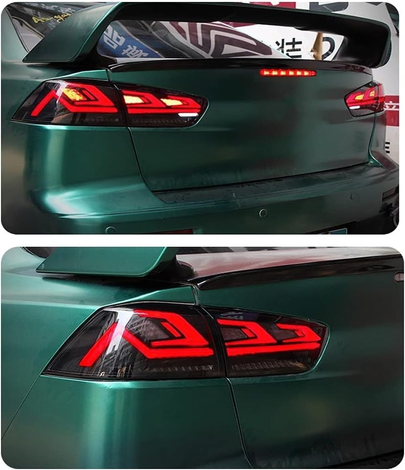 inginuity time أضواء خلفية LED من إنجينيتي لميتسوبيشي لانسر ولانسر EVO 2008-2017 مع رسوم متحركة عند التشغيل، مصابيح فرامل وإشارة انعطاف متسلسلة (دخان) - Image 5
