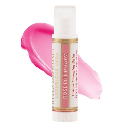 RYLLZ ESSENTIALS ROSE PH MAGIC LIP BALM | With Shea Butter, Ceramide, Vitamin E & Squalane | Color Changing Lip Balm | Transparent to Pink Tint | For Moisturized Lips | 5 Gm - Image 3