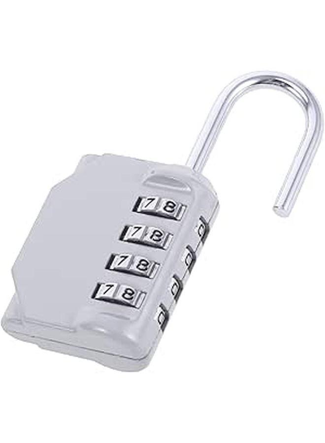 Heavy Duty Combination Padlock Silver Resettable Code for Gym Locker Travel Gate Home Use - Image 1