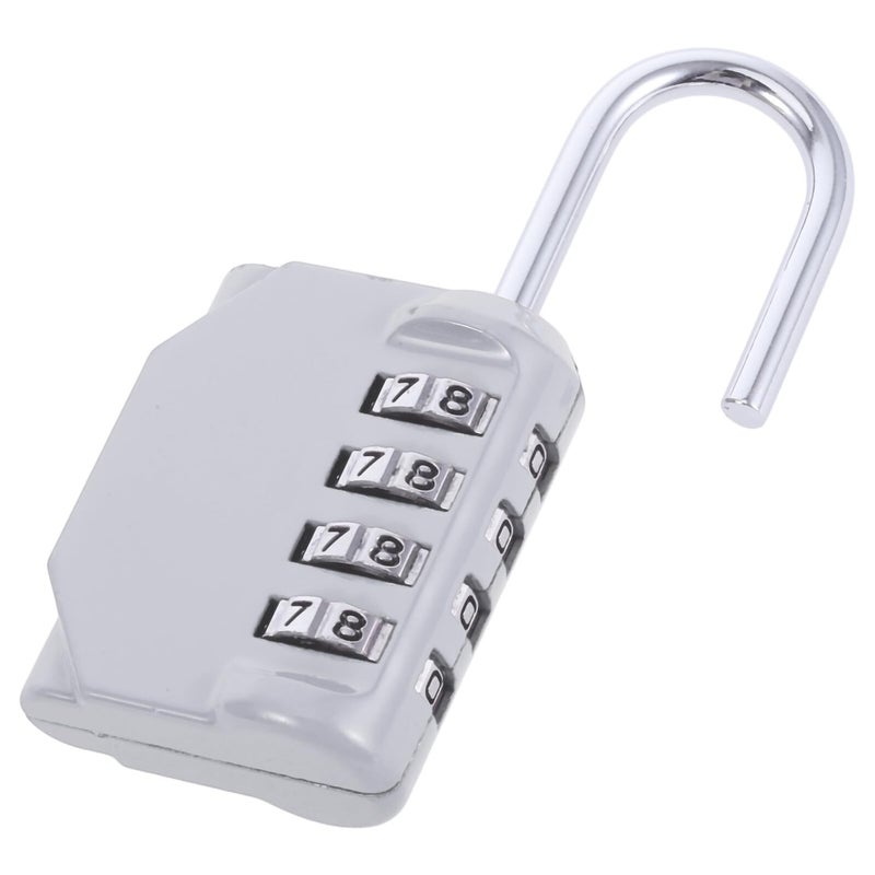 Heavy Duty Combination Padlock Silver Resettable Code for Gym Locker Travel Gate Home Use - Image 2