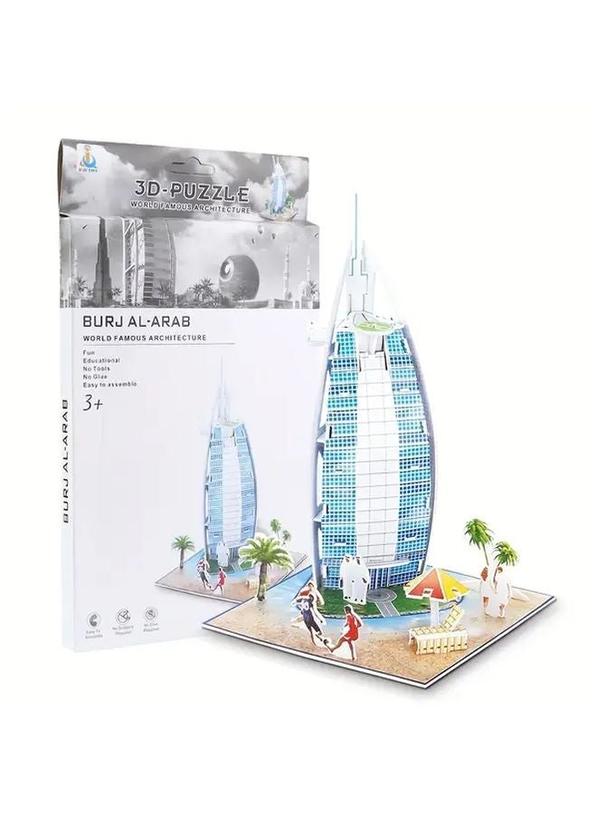 برج العرب ٣D لغز بناء مجموعات DIY نموذج تعليمي لعبة للمراهقين - Image 1