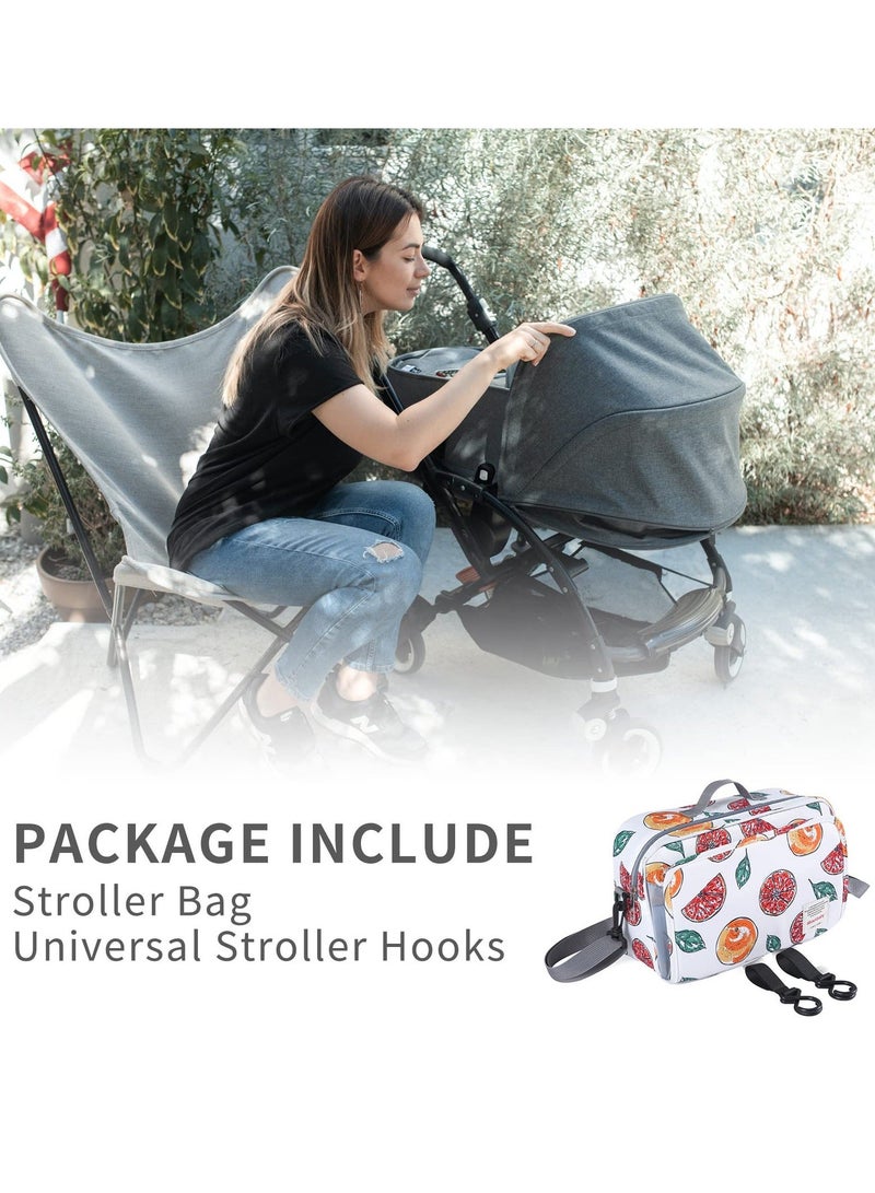 Diaper Bag Premium Stroller Organizer Bag with Insulated Pocket Stroller Hooks and Adjustable Strap  Non-Slip Design Universal Fit for Most Strollers Ideal for Diapers Baby Items - Image 4