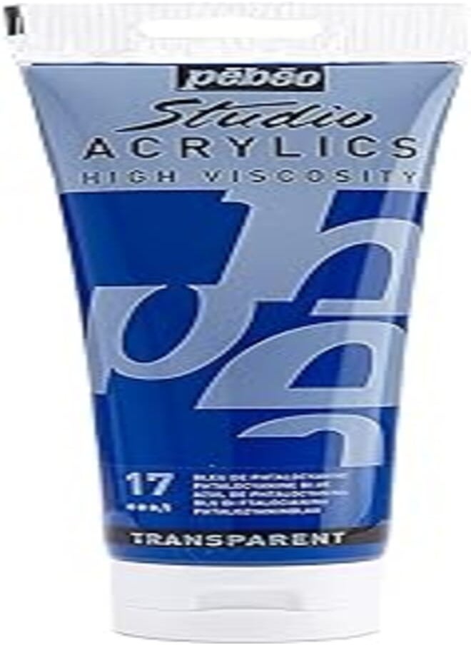 Pebeo - Pebeo - Acrylic Fine Studio Acrylics - Phthalocyanine Blue - Phthalocyanine Blue 100ml/3.38oz - Image 1