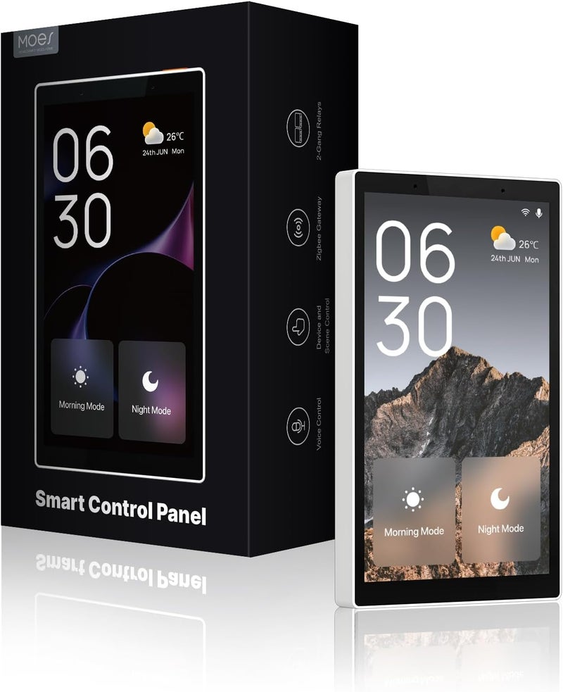 Smart Home Touchscreen Control(1-Switch Panel), In-wall Smart Panel with Alexa Built-in, Compatible with Smart Life devices, Manage and Control Home Devices and Scenes with Touch and Voice - Image 1
