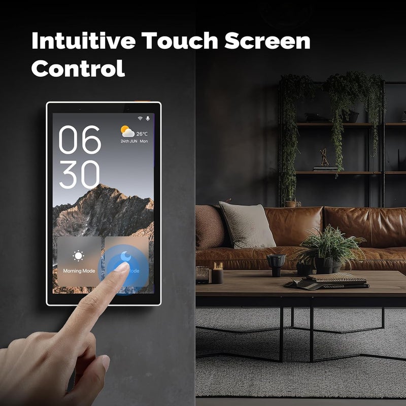 Smart Home Touchscreen Control(1-Switch Panel), In-wall Smart Panel with Alexa Built-in, Compatible with Smart Life devices, Manage and Control Home Devices and Scenes with Touch and Voice - Image 2