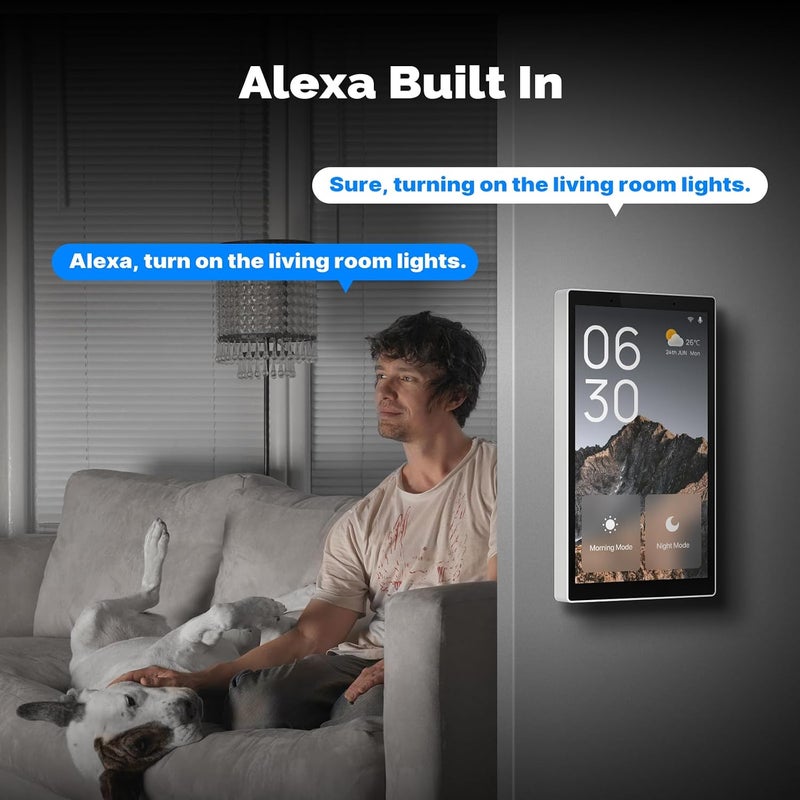 Smart Home Touchscreen Control(1-Switch Panel), In-wall Smart Panel with Alexa Built-in, Compatible with Smart Life devices, Manage and Control Home Devices and Scenes with Touch and Voice - Image 3