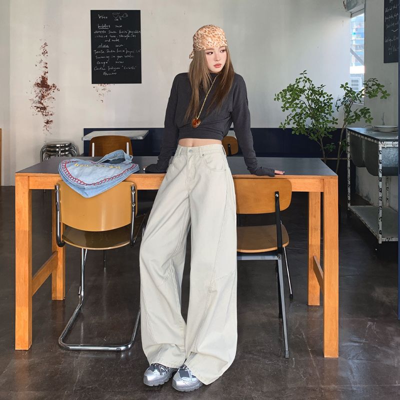 Unisex Classic Denim Jeans Loose Fit Daily Outdoor Wear - Image 1