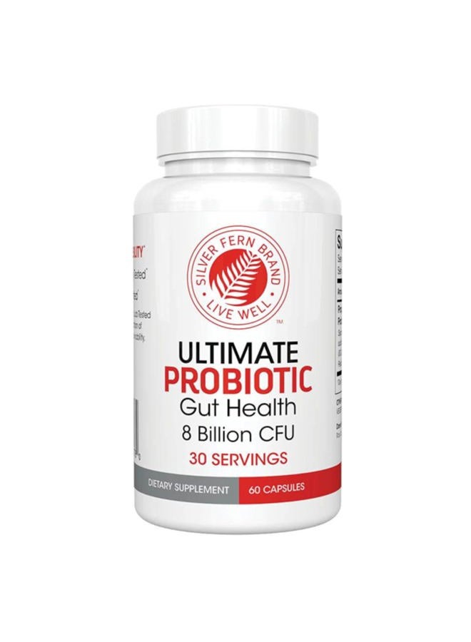 Silver Fern Ultimate Probiotic Supplement Vegicaps - Daily Metabolic Restoration, Proven Survivability, DNA Verified Multi-Strain Bacillus Probiotic Capsules (1 Bottle - 60 Capsules) - Image 1