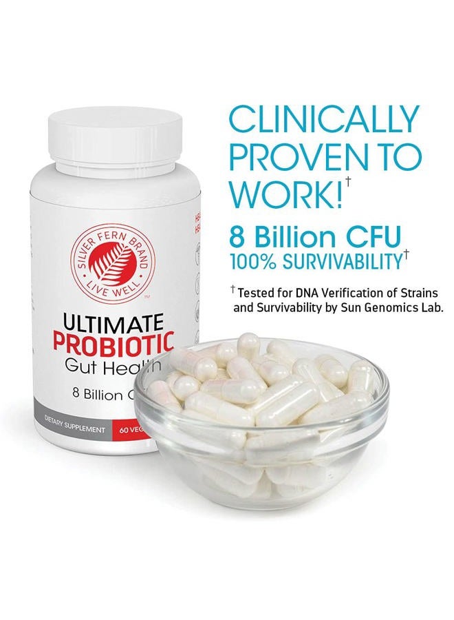 Silver Fern Ultimate Probiotic Supplement Vegicaps - Daily Metabolic Restoration, Proven Survivability, DNA Verified Multi-Strain Bacillus Probiotic Capsules (1 Bottle - 60 Capsules) - Image 4