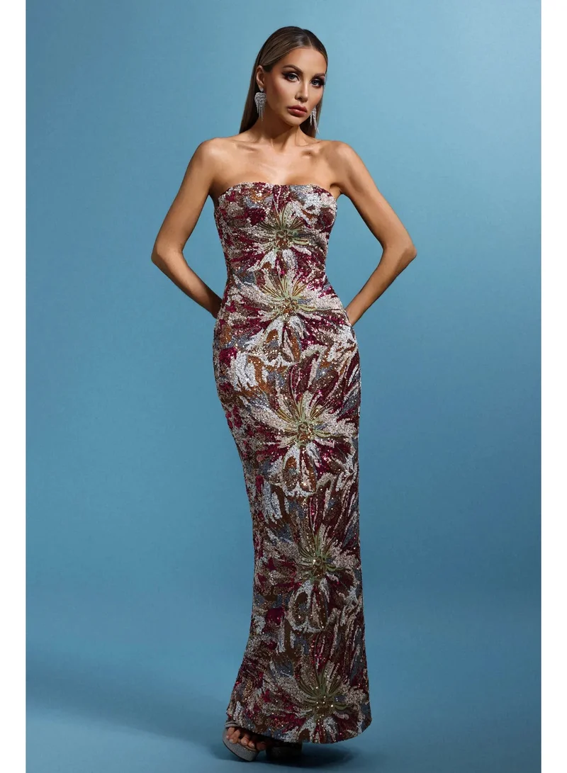 Locia Sleeveless Sequins Maxi Dress