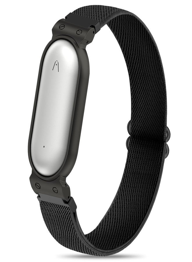 Bolesi Wristband Compatible with Plaud NotePin S/NotePin AI Voice Recorder,with Metal Protective Case Soft Breathable Stretchy Lightweight Nylon Strap for Plaud NotePin Voice Recorder Accessory - Image 1