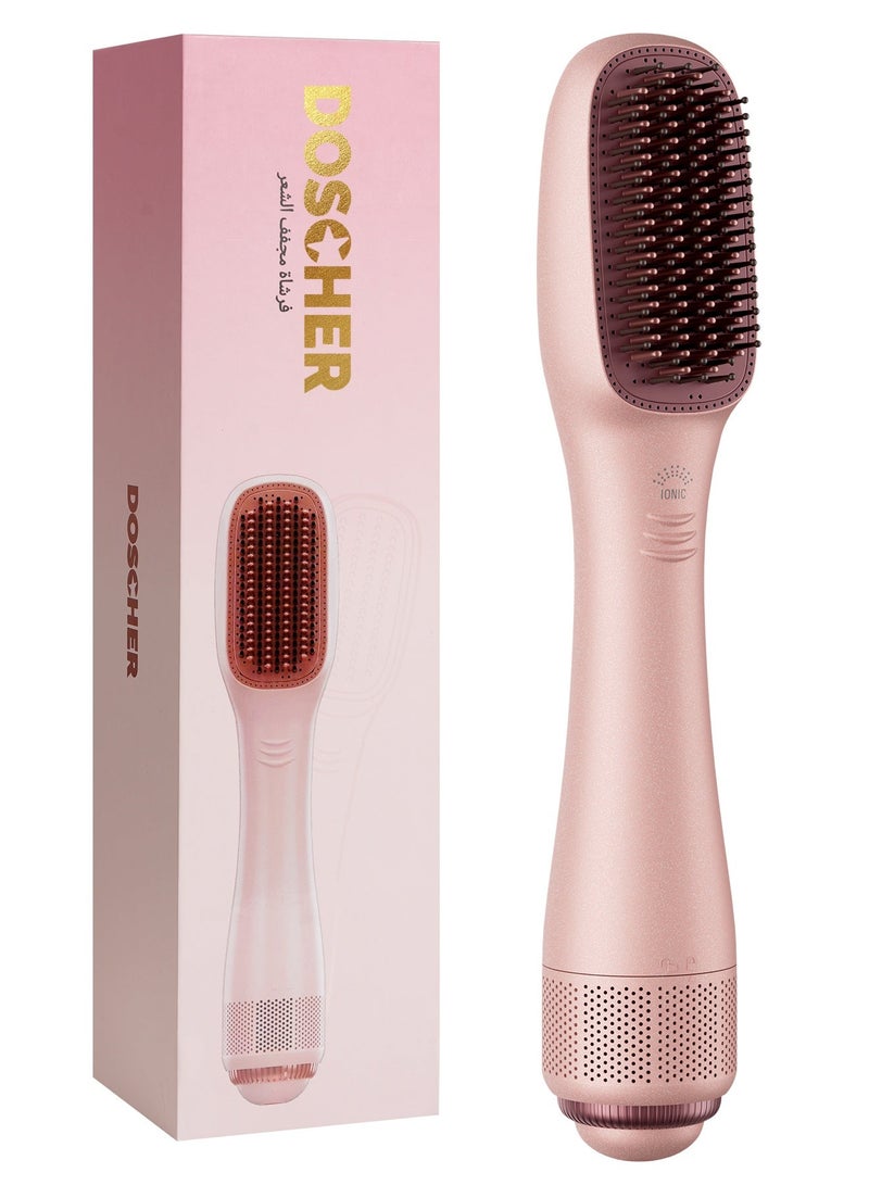 DOSCHER Hair Dryer Brush 1200W Professional Hair Straightener Hot Air Brush Ceramic Blow Dryer and Styler for Smoothing & Drying & Styling - Image 1