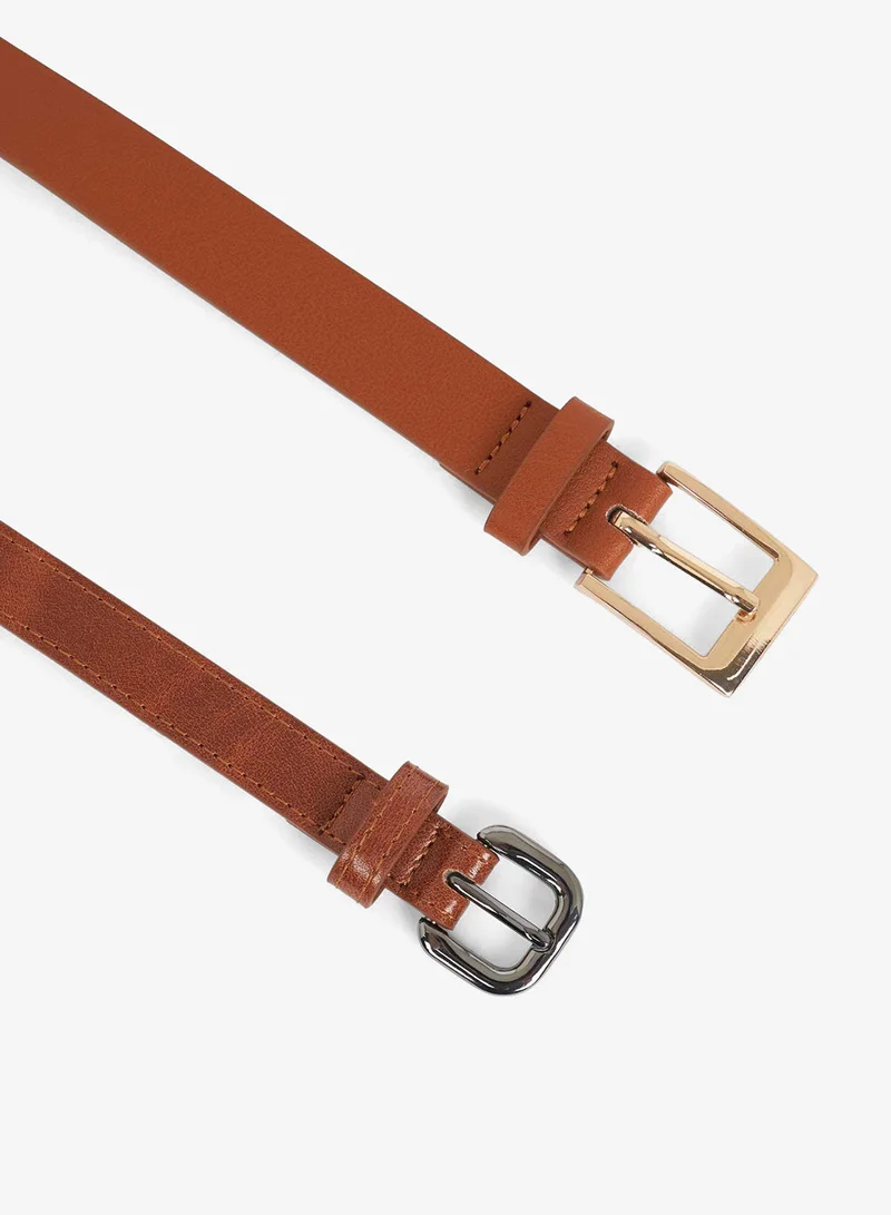 Defacto Woman Rectangle Clasp Faux Leather Dual