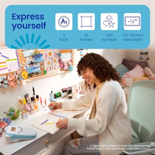 brother صانع الملصقات المحمول Brother P-Touch PT-N10، محمول ويطبع، شريط ملصقات مخصص P-Touch Btag ~½” (12mm) واسع - Image 3