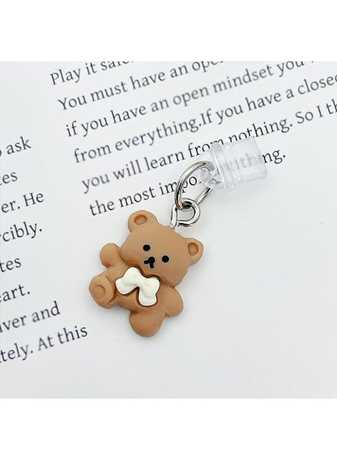 3Pcs Charms for Kindle, Dust Plug Charm Compatible with Kindle with Type C Charging Port, Coquette Gift for Book Lover Readers Men Women Teachers Students, Accessories for Kindle (Bear) - Image 4