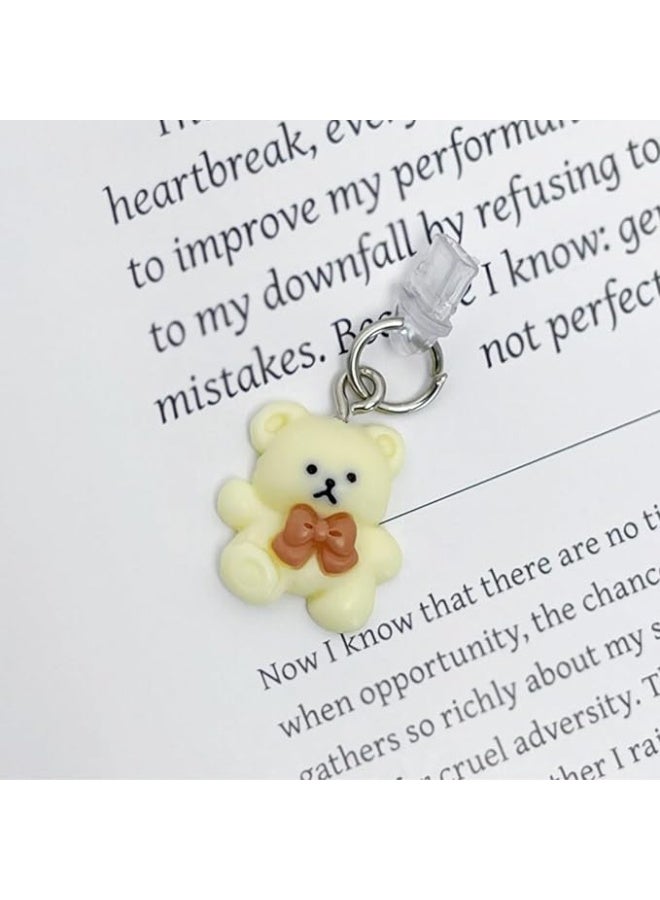 3Pcs Charms for Kindle, Dust Plug Charm Compatible with Kindle with Type C Charging Port, Coquette Gift for Book Lover Readers Men Women Teachers Students, Accessories for Kindle (Bear) - Image 2