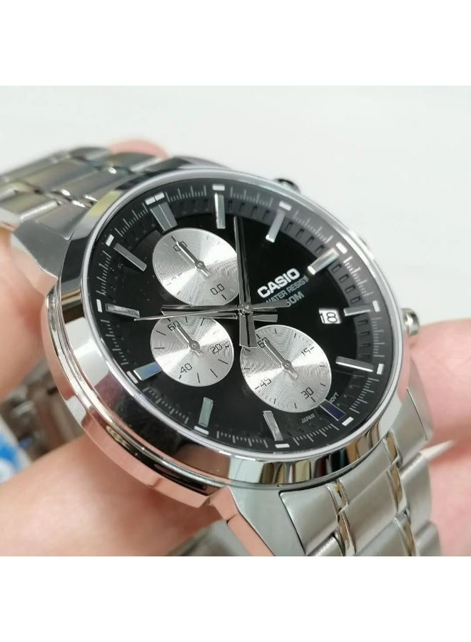 CASIO Stainless Steel Chronograph Wrist Watch  MTP-E510D-1A2VDF - Image 3