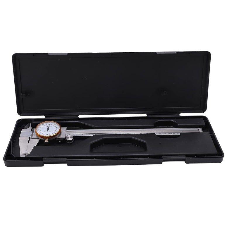 Vernier Caliper, Digital Caliper Measuring Tool, 0‑200mm Dial Caliper Steel Vernier Caliper with Depth Rod, Manual Measuring Gauge with Clear Scales for DIY,Household, Silver - Image 2