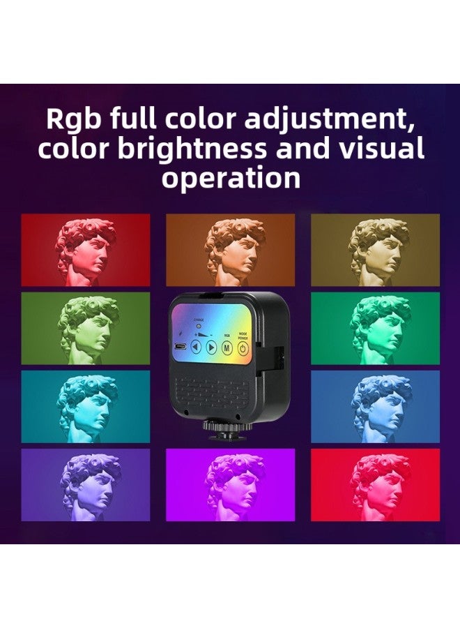 Mobile Phone Selfie Fill Light Mini Portable SLR Photo Shoot Video Beauty Led Tofu Pocket Fill Light-Color: Fill Light + Hot Shoe + Clip - Image 5