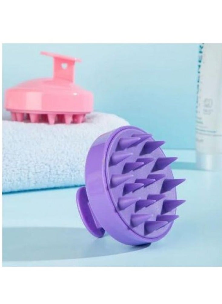 Flexible Silicone Brush For Cleaning And Massaging Scalp-1pc - Image 2