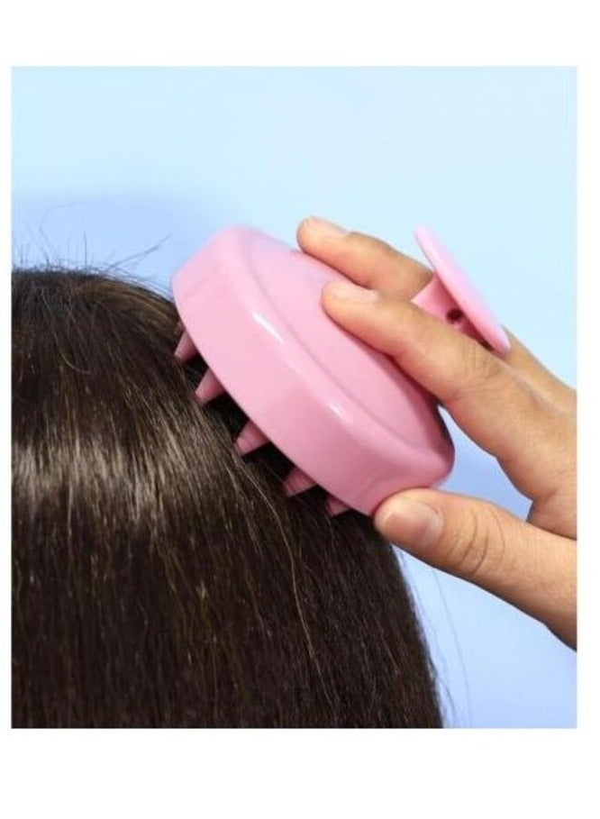 Flexible Silicone Brush For Cleaning And Massaging Scalp-1pc - Image 3