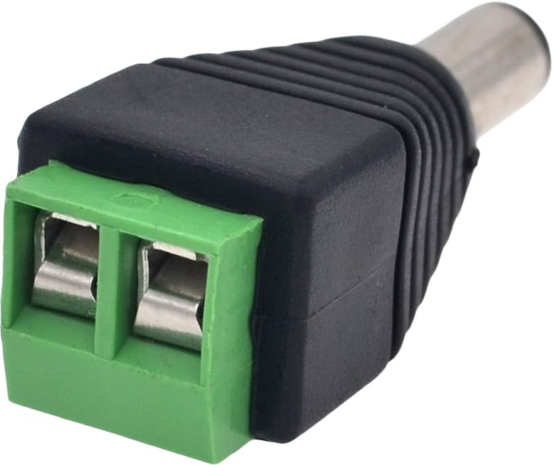 Triplett DC Male Plug to 2 Screw Down Terminal Block for CCTV Security Cameras 10 Pack TBMB10PK - Image 2