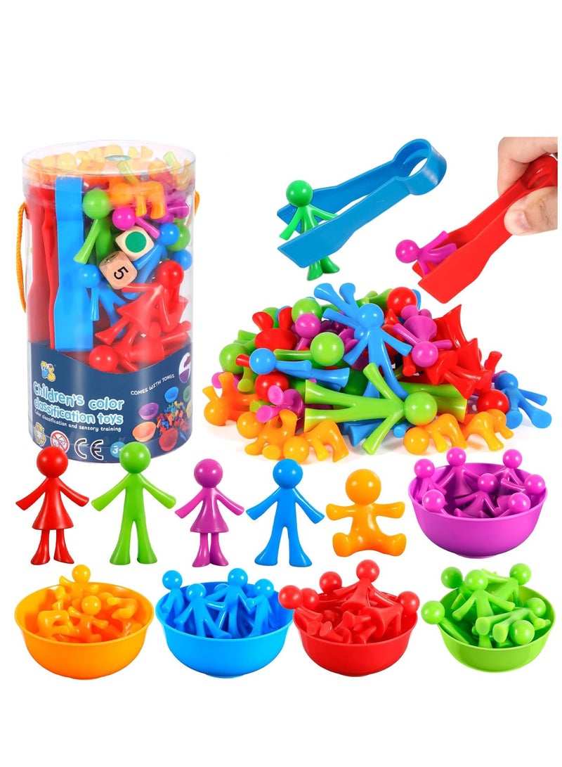 Counting Matching Game, Sorting Toys With Sorting Cups, Color Sorting And Sensory Training Preschool Educational Learning Toy Set Gift For Toddler Kids Boys Girls 3+ Years Old (Family Version) - Image 1