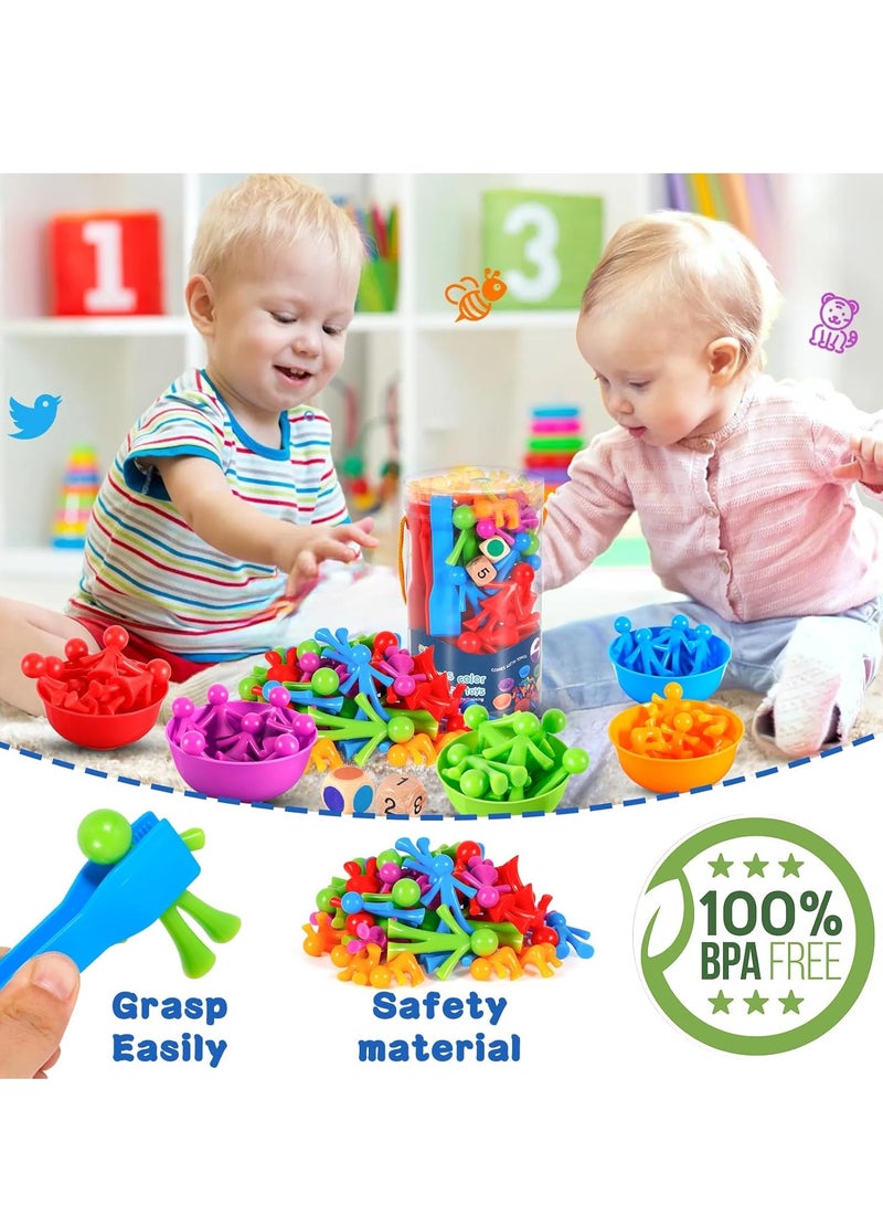 Counting Matching Game, Sorting Toys With Sorting Cups, Color Sorting And Sensory Training Preschool Educational Learning Toy Set Gift For Toddler Kids Boys Girls 3+ Years Old (Family Version) - Image 5